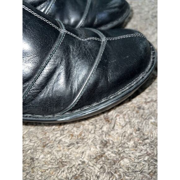 Naot Black Leather Clogs Sandals Wedge Slide On Womens 40 Size 9 - Picture 5 of 8